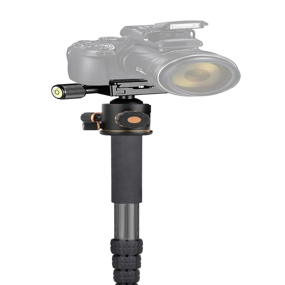 Professiona Heavy-Duty Carbon Fiber 70" Monopod/Unipod (Dual Optional Head) Compatible with Sony a6100