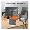 Friggqwe Monitor Stand Dual Monitor Stand for 13"-35" Screens with C-Clamp/Grommet Mount Desk Accessories view 4