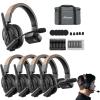 Accsoon Como SE Wireless Headset Intercom System Full Duplex 2.4GHZ 1312ft Range Team Communication Group Talk 5-Person, 30H with Noise Cancellation for Filming Shoot Gruop Talk (1H 4R) view 1