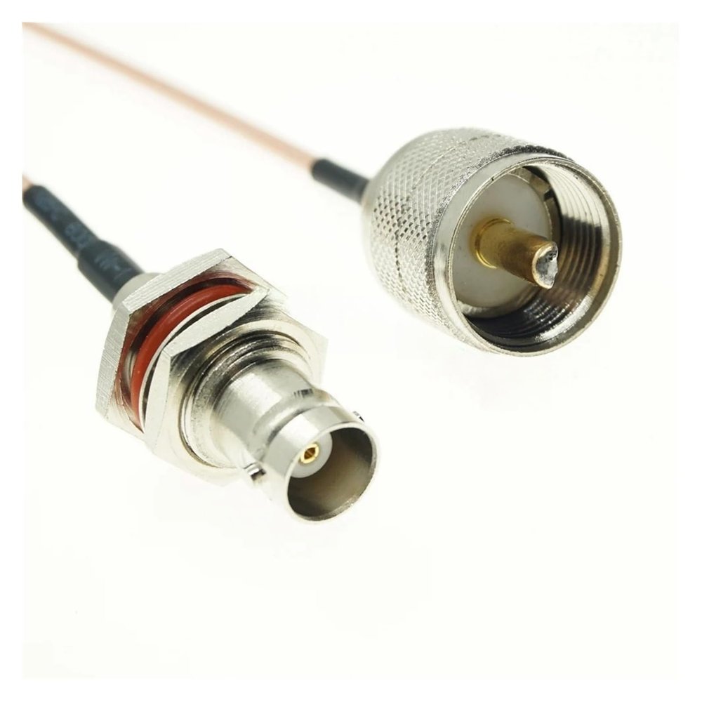 YWZBQL Wen ST RG316 BNC Female SM Bulkhead to UHF Male PL259 p/Lug Coax R/F Cable(1Pcs 6inch)