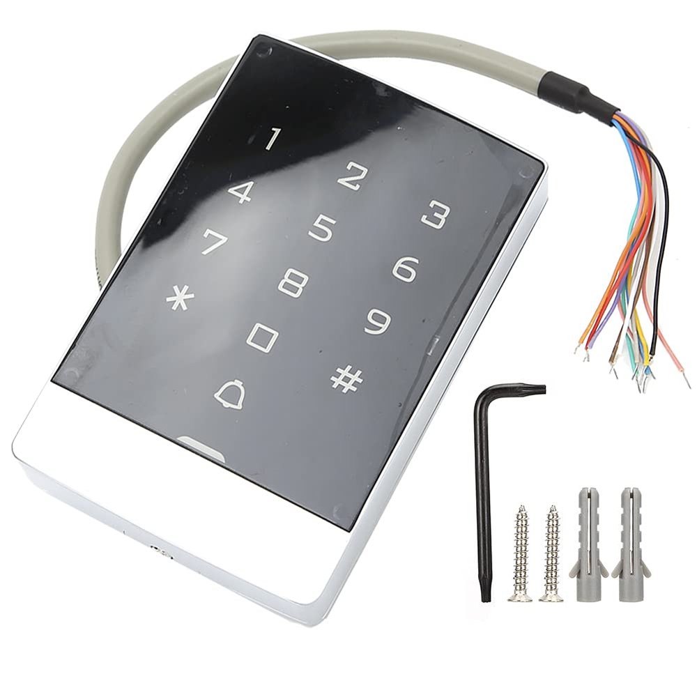 125KHZ Access Controller, IP65 Wiegand26 Keypad Password Door Opener, Metal Panel Access Control System with Luminous Keyboard, for Indoor Outdoor Use, Supports 2000 Users
