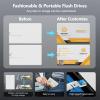 Custom Credit Card USB 2.0 Flash Drive 500Pack, 8GB High-Speed Transmission Memory Drives, Printing Exclusive Text & Logo on Double-Sides for Concerts/Promotional Giveaways/Company Ads/Photography view 3