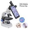 Lab Microscope Accessories 2000X Biological Microscope with Adjustment LED Illuminated Monocular Binoculars Head(Mono Camera Slides) view 3