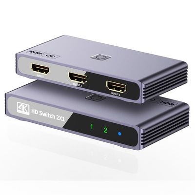 JMT 1 to 2 Audio Bi-Direction Switcher 4K HD 60Hz Display Audio Video Extender Compatible with HDMI PS4 PS5 TV Box Monitor