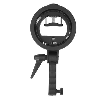 S Type Bracket Holder for Speedlite Flash | Foldable & Adjustable for Snoot/Softbox/Beauty Dish | 180 Rotatable Head with Hot Shoe Protection | Works with Most Speedlites