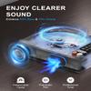 Leapwell CD Player Portable Bluetooth Desktop CD Players for Home with Speakers Rechargeable Small Retro CD Player with LCD Screen Optical USB Black view 2