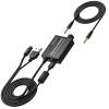 PROZOR 192KHz Digital to Analog Audio Converter 7ft/2.1m Cable, Optical to 3.5mm Converter with Volume Control, SPDIF Toslink to 3.5mm AUX Adapter, DAC for HDTV DVD Blu-ray Players (SPDIF to 3.5mm) view 1