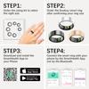 FKGZJF Smart Rings for Women Men, Fitness Ring with Heart Rate,Blood Oxygen, Blood Pressure, Sleep Tracker, Step Tracker, No Subscription Fee, Waterproof Smart Ring for iPhone & Android (Silver 14#) view 2