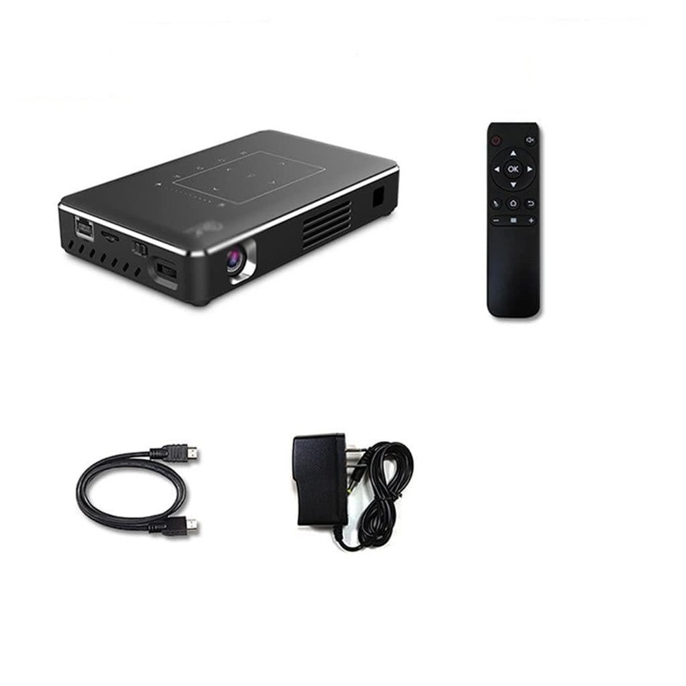 MVUYO Projector 4K Android Mini Projecter Support DLNA 1080P 350 ANSI Proyector for Windows For iPhones(D)