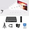 MVUYO Projector 4K Android Mini Projecter Support DLNA 1080P 350 ANSI Proyector for Windows For iPhones(D) view 4