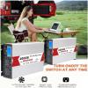 2000 Watts Pure Sine Wave Power Inverter 12V 24V 48V 60V 72V DC to 110V/120V 230V/240V AC Converter, Peak 4000W Outlets, Low Frequency Solar Power Inverter Charger(Size:48v to 110v) view 2
