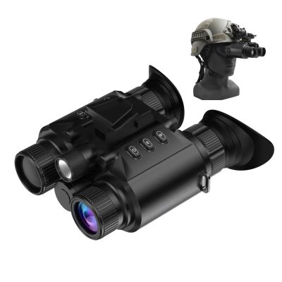 HMWOKPOT Night Vision Binoculars 8X Digital Zoom for Adults, 4K Head-Mounted Infrared Night Vision Goggles with 64GB Card, Tactical Light for Outdoor Camping