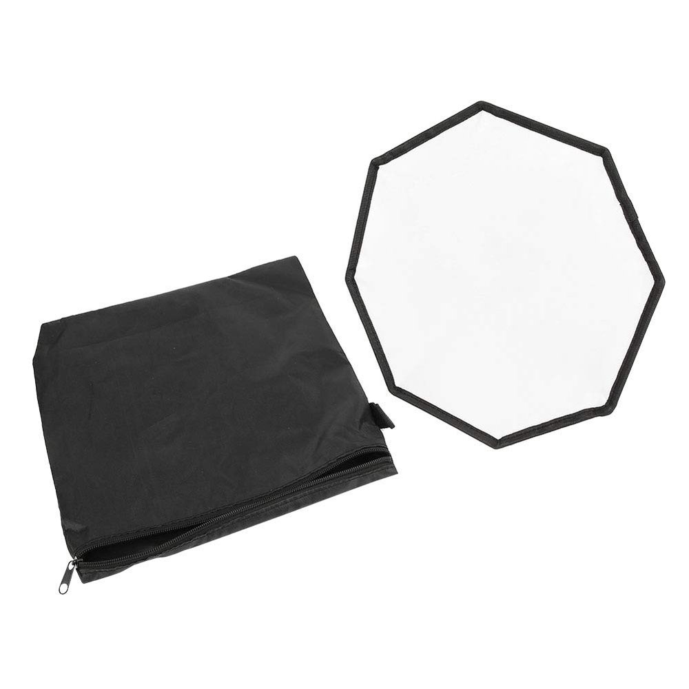 30cm Octagonal Softbox for Flash Speedlight | Mini Foldable Diffuser Soft Modifier | Universal Studio Photography Illumination Box/Close - up Lighting/Portrait | Sturdy &