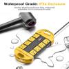 CCCEI GFCI Outdoor Power Strip Weatherproof with 8 AC, Waterproof Extension Cord with Multiple Outlets, Wall Mount Surge Protector Flat Plug, Christmas Exterior Garden, Yard, 10FT, Yellow. view 2