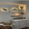 3 Piece Nursery Decor Set with Lights Elephant on Moon, Hot Air Balloon & Star Wall Decor for Baby Girl Room, Pink Nursery Wall Light Set view 4