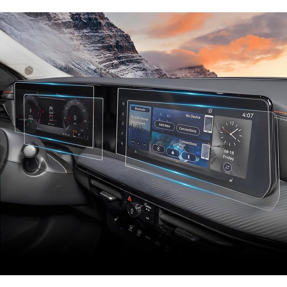 12.3" Nano Scratch-Proof 2026 Kicks Screen Protector for 2025 Nissan Kicks (SV/SR) Dual Infotainment Screen Saver &Digital Cluster Instrument Panel Screen Cover for Nissan Kicks 2026 Accessories 4Pack