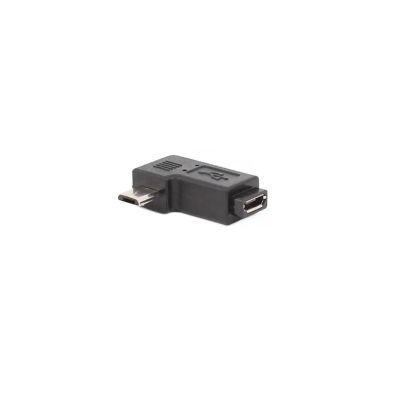 ACGTUY Not Easy to Damage USB Connector Black USB Adapter m;ic/ro to USB 90 Degree Left and Right Angle Plug Computer Hardware Cable(Left Bend)