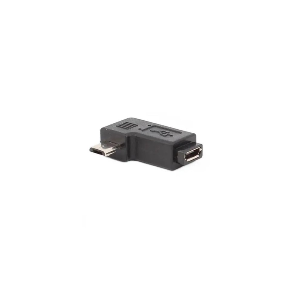ACGTUY Not Easy to Damage USB Connector Black USB Adapter m;ic/ro to USB 90 Degree Left and Right Angle Plug Computer Hardware Cable(Left Bend)