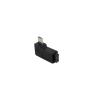 ACGTUY Not Easy to Damage USB Connector Black USB Adapter m;ic/ro to USB 90 Degree Left and Right Angle Plug Computer Hardware Cable(Left Bend) view 3