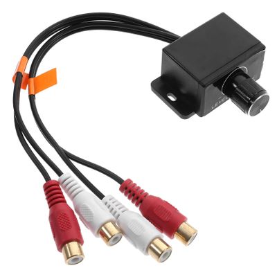 ZUNOXAZ Bass Knob Level Controller Audio Adjuster Dual Inputs Outputs for Easy Installation and Volume