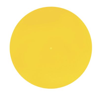 Turntable Mat : Low Noise Acrylic Turntable Mat for 12 Inch Record Player Premium Slipmat Platter for Turntables, Enhances Sound Quality (Yellow)
