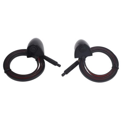 1 Pair Car Side View Camera, Crystal Clear 1280 X 720 720P AHD, Wide Angle Water Proof Design Eliminates Blind Spots for Safer Parking, for Vehicle DC12V (Black)