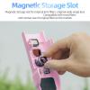 IJYHZKE Pocket 3 Protective Cover with Adjustable Strap for DJI Pocket 3, Magnetic Filter Storage, Flip-Open Design, Full-Body Protection, Includes Wrist/Neck Strap & Silicone Bands (Pink) view 2