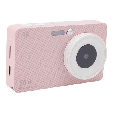 50MP 4K Digital Camera with 16x Digital Zoom Camera, Auto Focus 2.8 Inch Screen, Multiple Filters Fill Light for Campus, Support up to 128G Memory Card (Pink)