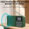 Emergency Radio Digital DAB DAB+, Rechargeable Portable Solar Radio Multi Functional Bluetooth 5.0 Speaker LCD Display Time Setting view 4