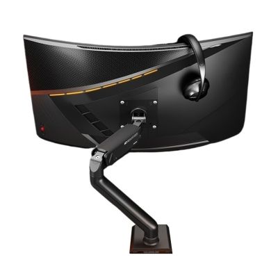 Adjustable Monitor Stand Single Monitor Mount, Height Adjustable Monitor Arm with C-Clamp & Grommet Base, VESA 75x75 or 100x100mm, for 1732 Screens up to 19.8 lbs Monitor Mount Monitor Arm(Black)