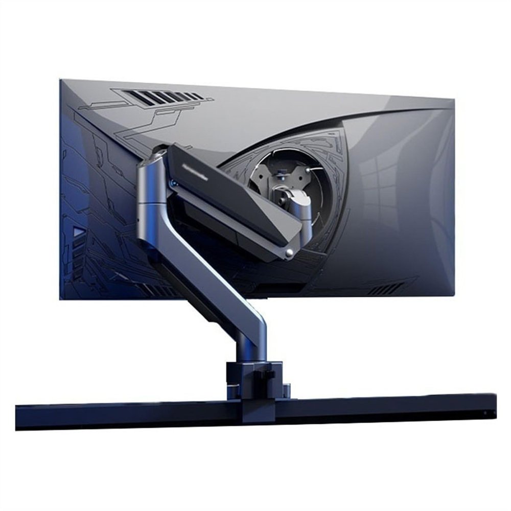 Adjustable Monitor Stand 17"-45" Single Monitor Mount, Gas Spring Aluminum Monitor Arm, Adjustable Stand, VESA 75/100 mm with Clamp and Grommet BaseHold up to 35 Lbs Monitor Mount Monitor Arm(Gris)