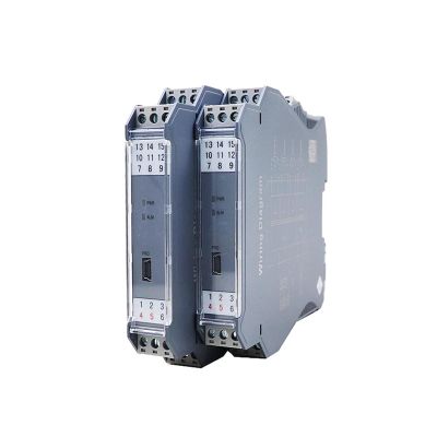 NOVKMJVZ 1pcs 18-32VDC Power 1 in 2 Out Channel 24vdc Power Supply Signal isolators 420ma Analog Signal Splitter(4-20mA in 0-10V Out,2 in 2 Out)