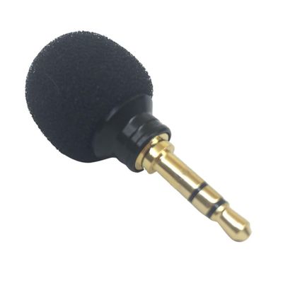 Holibanna Mini Stereo Microphone for and Chatting Mobile Phones and Laptops Portable Black Mic for Easy Use and Improved Audio Quality