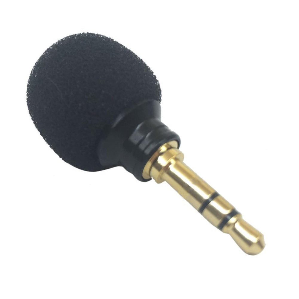 Holibanna Mini Stereo Microphone for and Chatting Mobile Phones and Laptops Portable Black Mic for Easy Use and Improved Audio Quality