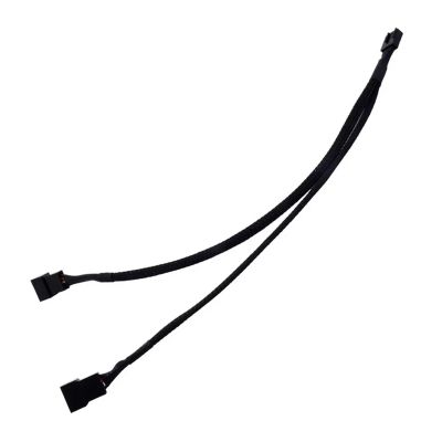 ACGTUY 3/4 Pin PMW to Fan Y Splitter Black Sleeved Extension Power Cable Cooler Extension Motherboard Splitter Power Adapter