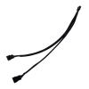 ACGTUY 3/4 Pin PMW to Fan Y Splitter Black Sleeved Extension Power Cable Cooler Extension Motherboard Splitter Power Adapter view 1