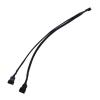 ACGTUY 3/4 Pin PMW to Fan Y Splitter Black Sleeved Extension Power Cable Cooler Extension Motherboard Splitter Power Adapter view 2