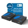 OREI 4K KVM HDMI Extender Over IP CAT6 4K@60Hz One to Many Upto 400 Feet, 2 USB 1.1 Loop Out - Send to Multiple Location Over 1G Switch (EX-500-KVM) view 2