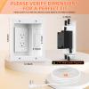 in Wall Cable Concealer Kit with Brush Wall Plate,Recessed Outlet Box,9ft Cord,2 Gang Pass Through Wire Hider for TV Cable Management,HDMI Cables and Home Theater Systems view 2