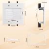 in Wall Cable Concealer Kit with Brush Wall Plate,Recessed Outlet Box,9ft Cord,2 Gang Pass Through Wire Hider for TV Cable Management,HDMI Cables and Home Theater Systems view 3