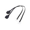 ACGTUY 17CM 5V 3Pin ARGB Interface Adapter 4/6PIN Ja-ck Adapter Cable for COOLMOON Controller Compatible with ARGB L*/ED Strips(B) view 3