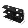 TOGEVAL 1set Desk Laptop Holder Keyboard Tray Dual Laptop Stand Metal Computer Mount Desk Organizer Rack Black view 2