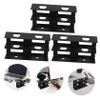 TOGEVAL 1set Desk Laptop Holder Keyboard Tray Dual Laptop Stand Metal Computer Mount Desk Organizer Rack Black view 4