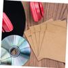 Abaodam 100pcs Brown Kraft Paper Cd Sleeves for Disc Storage Media Envelopes for Home and Business Use view 4