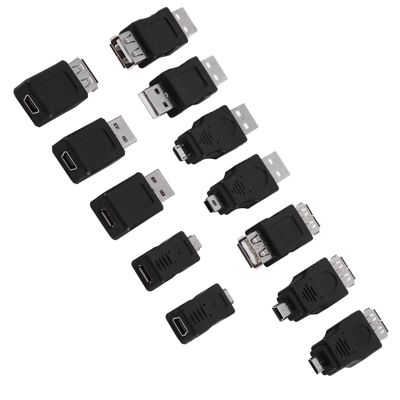 aqxreight Pack of 12 Pcs Multiple USB2 0 Adapters Micro M Fem Converters Connectors USB2 0 A Converter USB A C Plug and Variety USB
