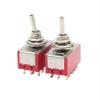 RBFRZGSU 10PCS MTS-403 Red 6MM Toggle Switch 12PIN Switches 2/3 Position Latching Switch MTS-402 SPDT ON-Off -ON(MTS-402) view 2