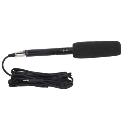 aqxreight Recording MicrophoneInterview HighSensitivity Interview Microphone Wired Recording Portable Mic for Camera Microphone Sensitivity MicMini (Black 28cm)