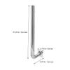 UKCOCO 2pcs Stainless Steel Shaped Bracket for Antenna and Bridge Pole Mount Weather-Resistant Design for Outdoor Security Monitoring Residential and Educational Areas view 2