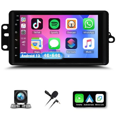 4+64G Car Stereo Radio for Chevy 2003-2006 Tahoe Colorado Savana Silverado 1500 for GMC Canyon Yukon Sierra Hummer Blazer 7 Touchscreen Wireless for Carplay Android Auto Double Din Android 13