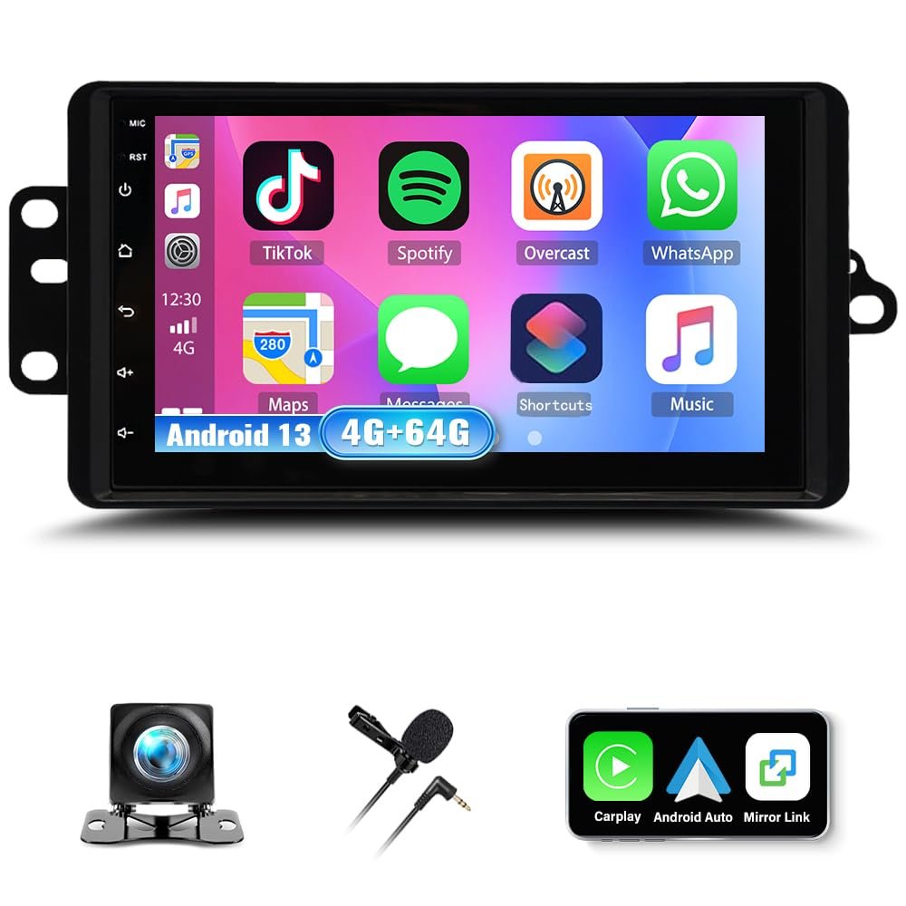 4+64G Car Stereo Radio for Chevy 2003-2006 Tahoe Colorado Savana Silverado 1500 for GMC Canyon Yukon Sierra Hummer Blazer 7 Touchscreen Wireless for Carplay Android Auto Double Din Android 13